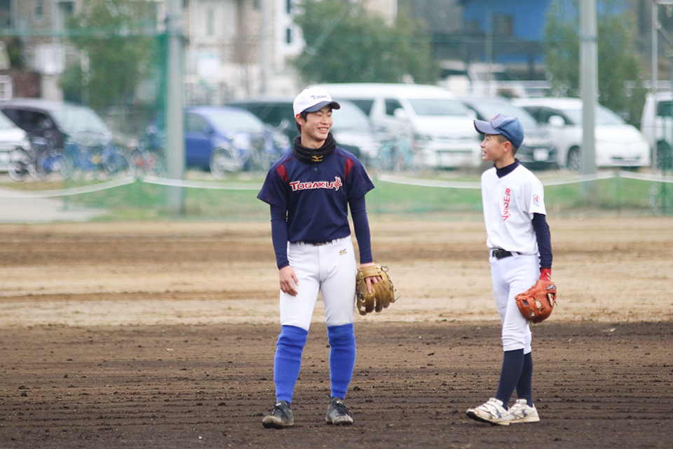 東洋学園大学_硬式野球部による「少年野球教室」