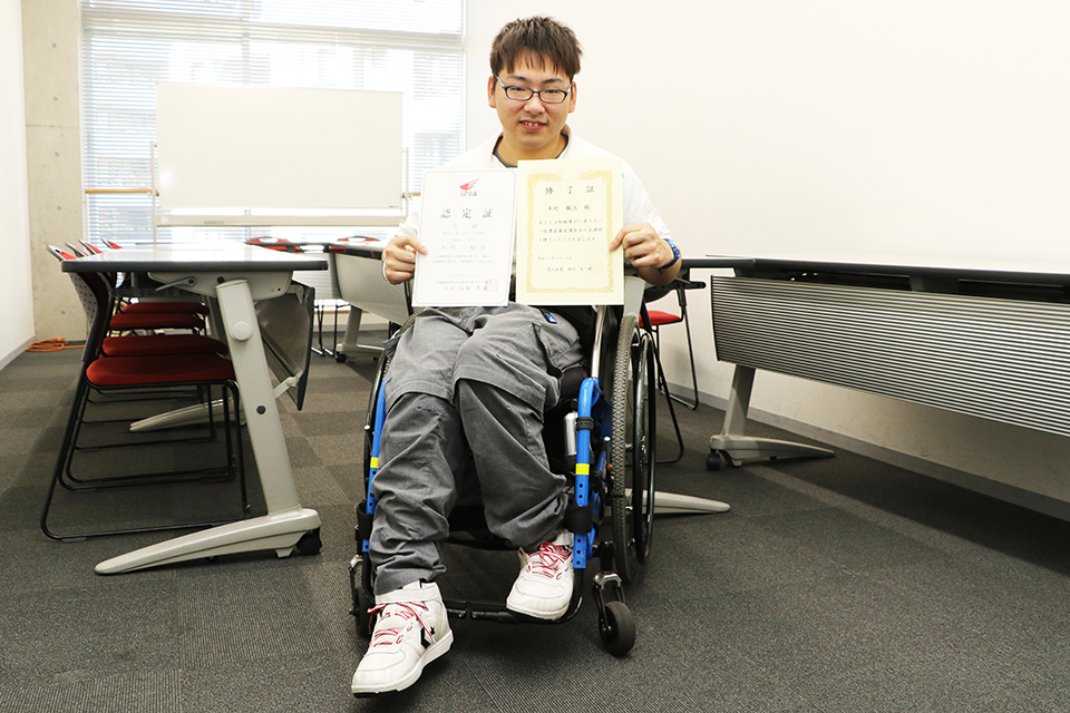 東洋学園大学_人間科学部4年生が本学初となる「初級障がい者スポーツ指導員」資格を取得