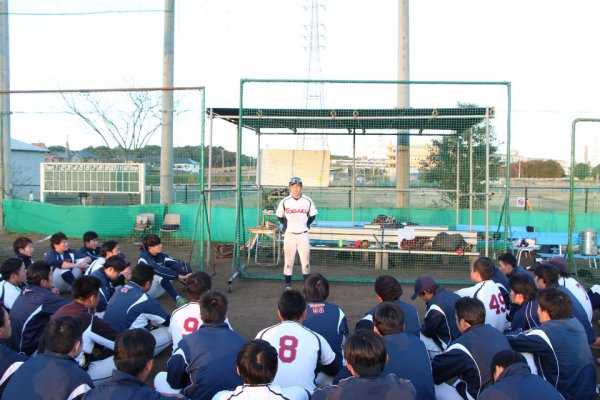 東洋学園大学_2017秋季リーグ最終戦_比嘉主将の挨拶