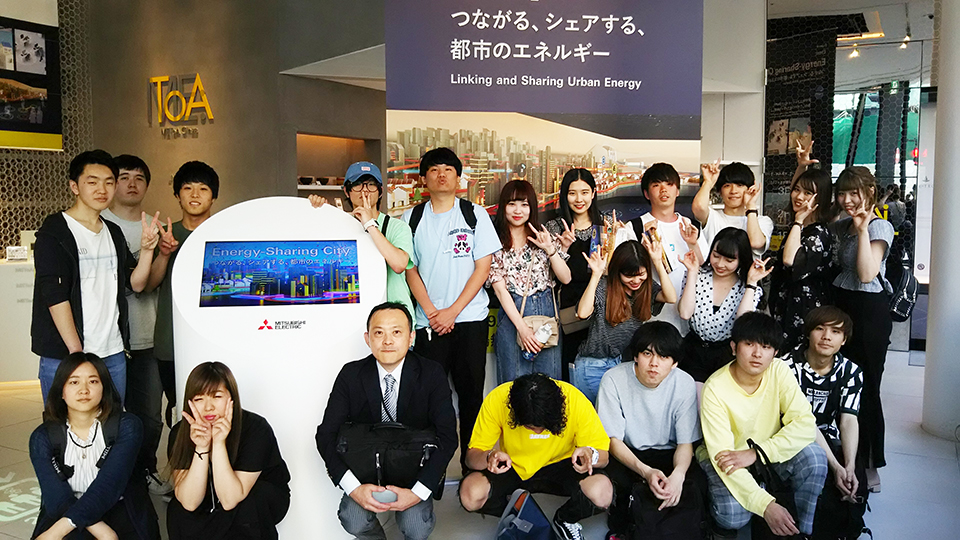 東洋学園大学_畔上ゼミがMEToA Ginzaを訪問し三菱電機（株）の企業活動を学ぶ学外研修を実施