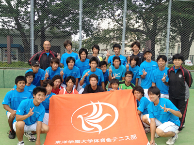 東洋学園大学男子テニス部　3部昇格
