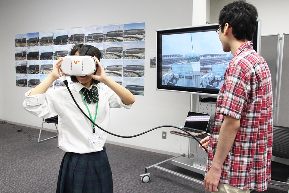 東洋学園大学_オープンキャンパスで新国立競技場建設定点観測のVR体験やボッチャ体験、1964年東京大会の資料展示を実施
