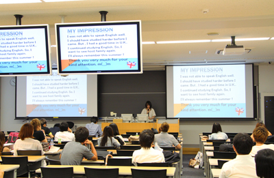 帰国者報告会　東洋学園大学
