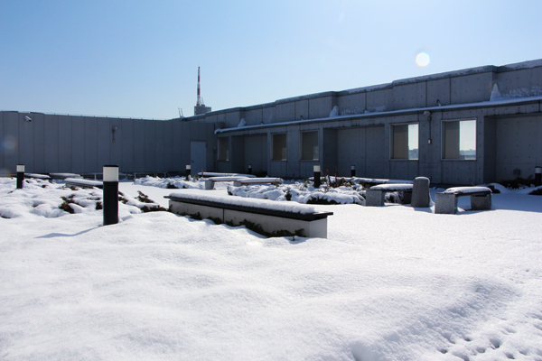 東洋学園大学　本郷キャンパス1号館屋上（雪）