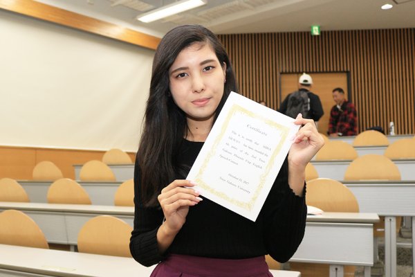 東洋学園大学_英語スピーチコンテスト_4位