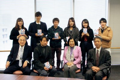 東洋学園大学_和歌山大野間口ゼミと本学理事長、学長、井原教授