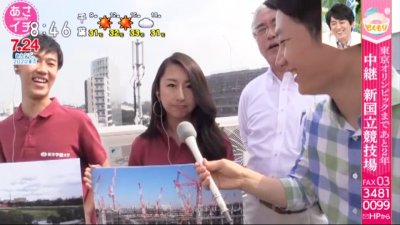 東洋学園大学_NHK「あさイチ」生放送でインタビューを受ける4年生