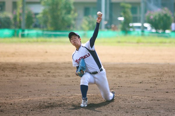 東洋学園大学_2017年秋季リーグ第2戦_好投する柴田投手