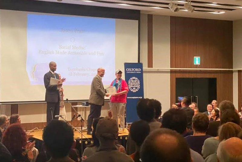 プラット特別講師が“Best of JALT 2018 Award”を受賞