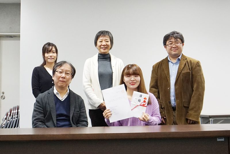 春学期から1名が韓国へ留学。長期留学認定式の模様