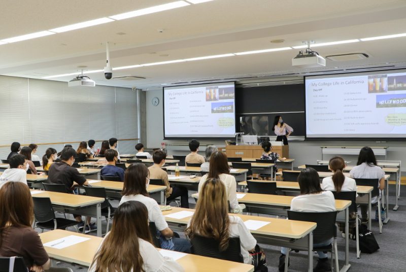 3月に帰国した国際キャリアプログラム（ICP）3年生による留学報告会