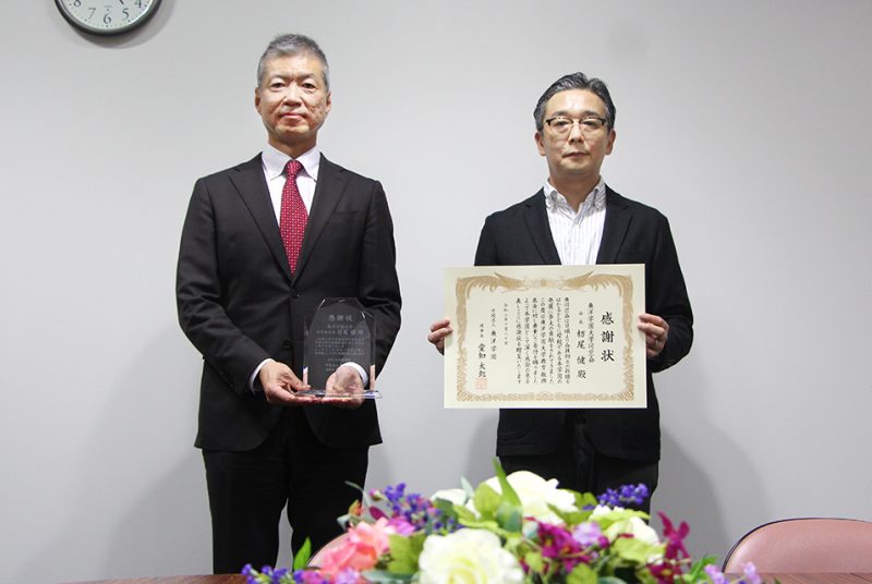 大学同窓会からの寄付金に対する御礼と感謝状贈呈式のご報告