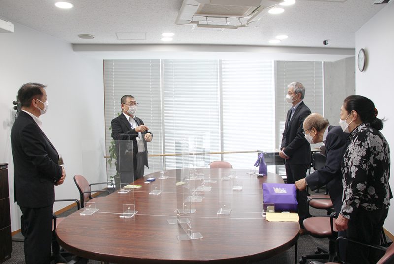 フェニックス・モザイクゆかりの庁舎を保存する千葉県大多喜町の平林昇町長が来学