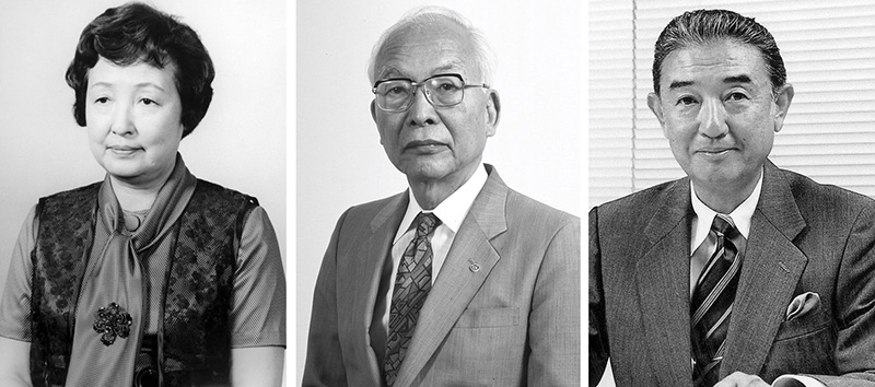 左：馬渡房　中：宍戸寿雄　右：宇田正長