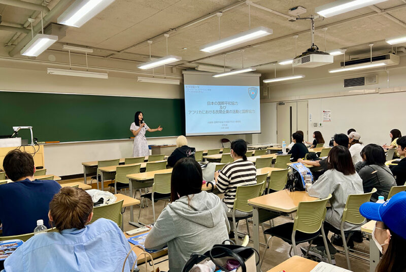 国際平和協力とアフリカの日本企業について学ぶ「アジア・アフリカの社会と文化」ゲスト講義